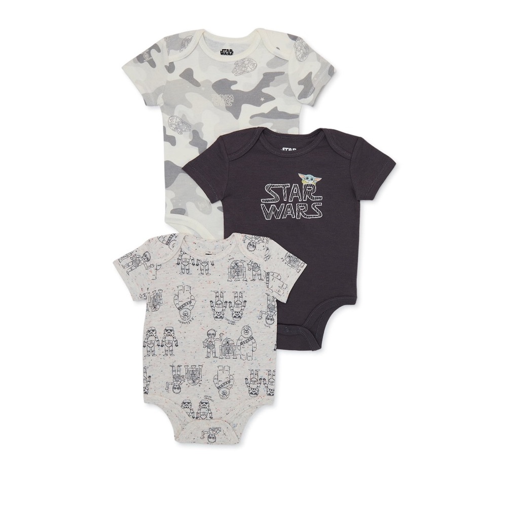Star Wars Baby Bodysuit, 3-Pack, Sizes 6/9 Months